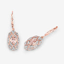 1.04 Carat Genuine Morganite and White Topaz .925 Sterling Silver Earrings-11