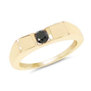 0.25 Carat Genuine Black Diamond .925 Sterling Silver Ring-1
