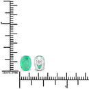 2.40 Carat Genuine Zambian Emerald 10K White Gold Earrings-3