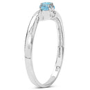 0.36 Carat Genuine Blue Topaz .925 Sterling Silver Ring-3