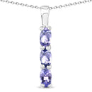0.75 Carat Genuine Tanzanite .925 Sterling Silver Pendant-1