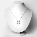 0.72 Carat Genuine Amethyst .925 Sterling Silver Pendant-2
