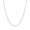 18k White Gold Diamond Cut Cable Link Chain (1.10 mm)-2