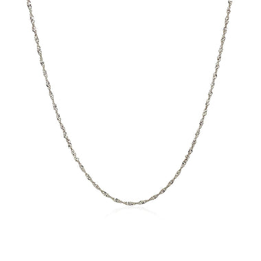 10k White Gold Singapore Chain 1.0mm - 0