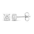 0.80 Carat Genuine White Diamond 14K White Gold Earrings-5