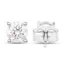 0.80 Carat Genuine White Diamond 14K White Gold Earrings-6