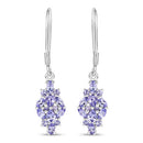 2.04 Carat Genuine Tanzanite .925 Sterling Silver Earrings-4