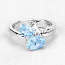 2.55 Carat Genuine Blue Topaz .925 Sterling Silver Ring-4