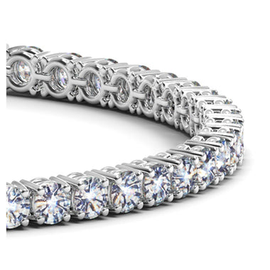 Lab Grown Round Diamond Tennis Bracelet in 14k White Gold (10 cctw F/G  VS2/SI1) - 0