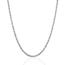 3.0mm 14k White Gold Solid Diamond Cut Rope Chain-2