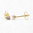 0.31 Carat Genuine Champagne Diamond 14K Yellow Gold Earrings (I1-I2)-10