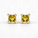 0.25 Carat Genuine Yellow Diamond 14K Yellow Gold Earrings (SI1-SI2)-8