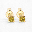0.25 Carat Genuine Yellow Diamond 14K Yellow Gold Earrings (SI1-SI2)-9