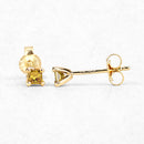 0.25 Carat Genuine Yellow Diamond 14K Yellow Gold Earrings (SI1-SI2)-10