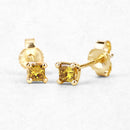 0.25 Carat Genuine Yellow Diamond 14K Yellow Gold Earrings (SI1-SI2)-11