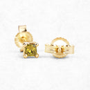 0.25 Carat Genuine Yellow Diamond 14K Yellow Gold Earrings (SI1-SI2)-12