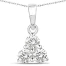 0.51 Carat Genuine Lab Grown Diamond 14K White Gold Pendant-1