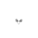 14k White Gold Round Stud Earrings (4.0 mm)-3