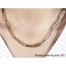 14K Yellow Gold Wide Paperclip Chain (6.1mm)-4