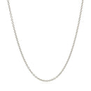 14k White Gold Round Cable Link Chain 1.9mm-2