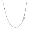 14k White Gold Diamond-Cut Alternating Bead Chain 1.5mm-3
