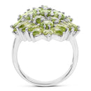 8.89 Carat Genuine Peridot .925 Sterling Silver Ring-2
