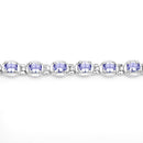 4.59 Carat Genuine Tanzanite .925 Sterling Silver Bracelet-5