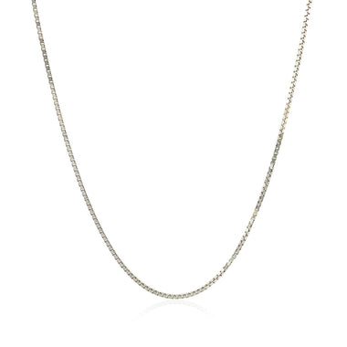 10k White Gold Classic Box Chain (0.78 mm) - 0