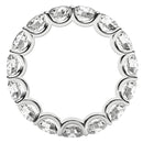 Round Cut Lab Grown Diamond Eternity Ring in 14k White Gold (5 cttw FG/VS2)-3