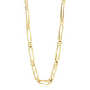 14k Yellow Gold High Polish Elongated Paperclip Jax Link Necklace-4
