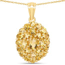 4.16 Carat Genuine Citrine .925 Sterling Silver Pendant-1