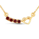 0.32 Carat Genuine Garnet .925 Sterling Silver Necklace-1