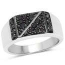 0.35 Carat Genuine Black Diamond .925 Sterling Silver Ring-1