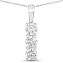 0.75 Carat Genuine Lab Grown Diamond 14K White Gold Pendant-1