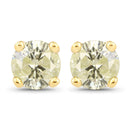 0.95 Carat Genuine LB Diamond 14K Yellow Gold Earrings-1