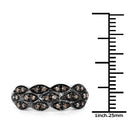 0.31 Carat Genuine Champagne Diamond .925 Sterling Silver Ring-3