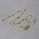 Bead Links Saturn Chain in 14k Yellow Gold (3.5mm)-3