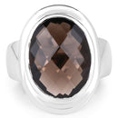 7.90 Carat Genuine Smoky Quartz .925 Sterling Silver Ring-3
