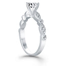 14k White Gold Fancy Shaped Diamond Engagement Ring-3