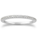 14k White Gold Fancy Engraved Pave Diamond Wedding Ring Band-1