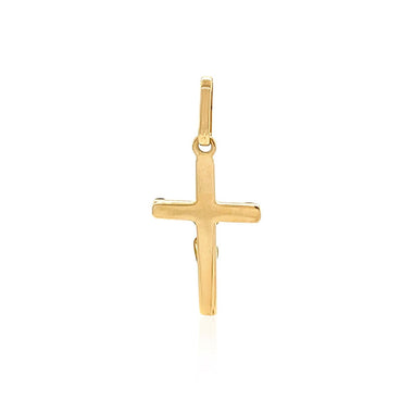 14k Two Tone Gold Crucifix Motif Pendant - 0