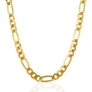 7.0mm 14k Yellow Gold Solid Figaro Chain-2
