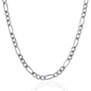 4.6mm 14k White Gold Solid Figaro Chain-2