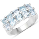 3.60 Carat Genuine  Blue Topaz .925 Sterling Silver Ring-1