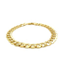8.2mm 14k Yellow Gold Solid Curb Bracelet-3