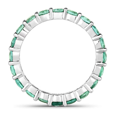 2.00 Carat Genuine Zambian Emerald 14K White Gold Ring - 0