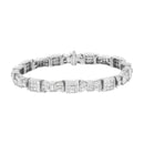 14K Yellow Gold 9.0 Cttw Diamond Alternating Bow and Box Link Bracelet (G-H Color, VS1-VS2 Clarity)- 7"-7
