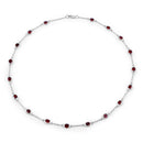8.10 Carat Genuine Garnet .925 Sterling Silver Necklace-1