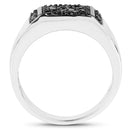 0.35 Carat Genuine Black Diamond .925 Sterling Silver Ring-2
