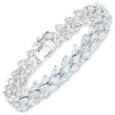 14.11 Carat Genuine Aquamarine .925 Sterling Silver Bracelet-1